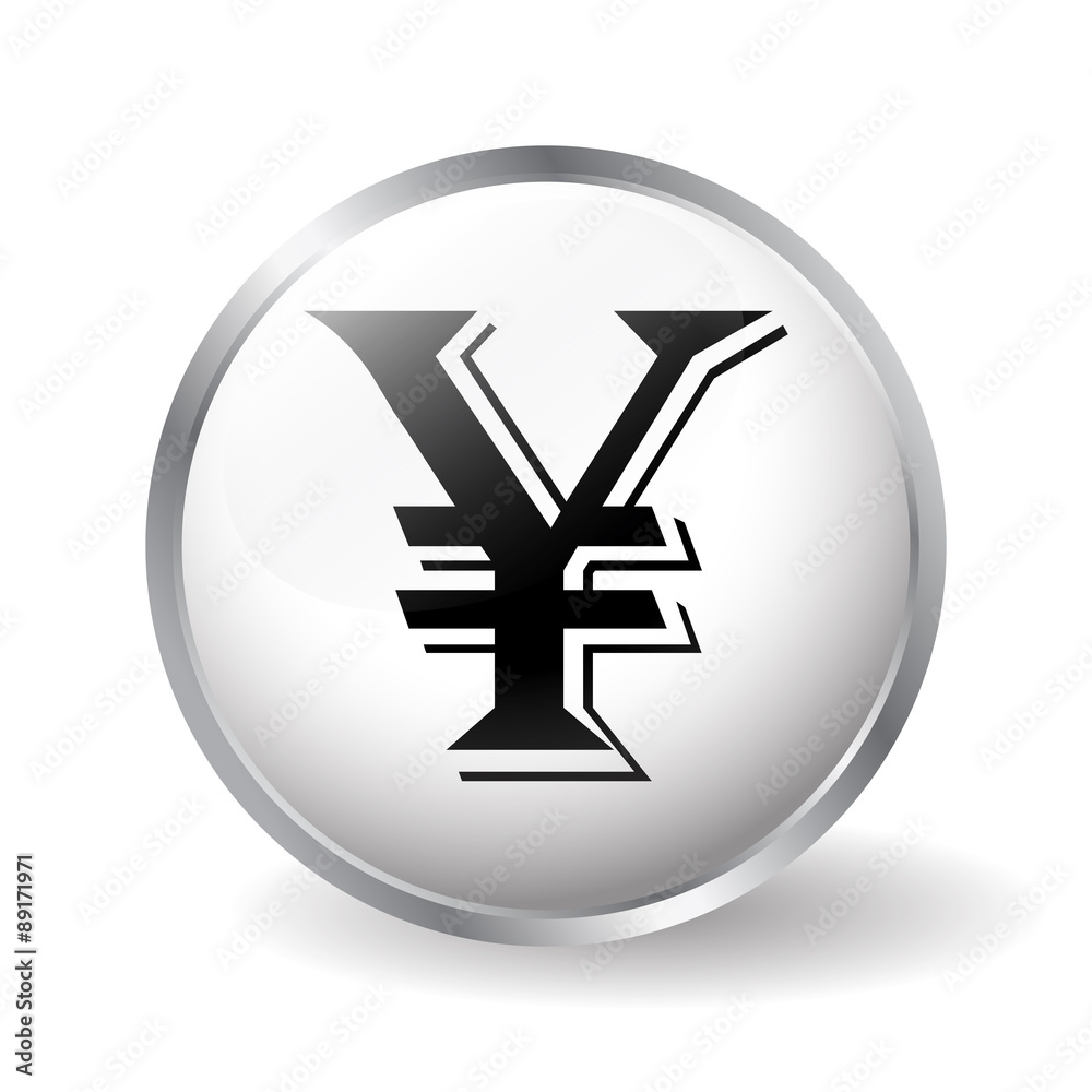 Obraz premium Yuan icon vector