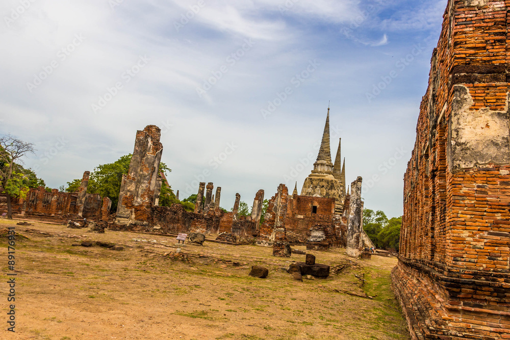 Obraz premium Old Temple of Ayuthaya, Thailand