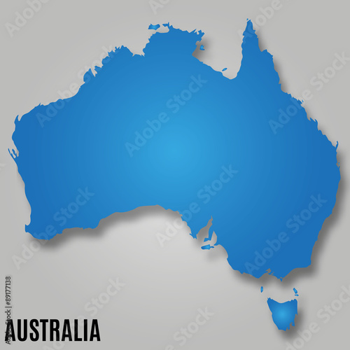 map of Australia continent country