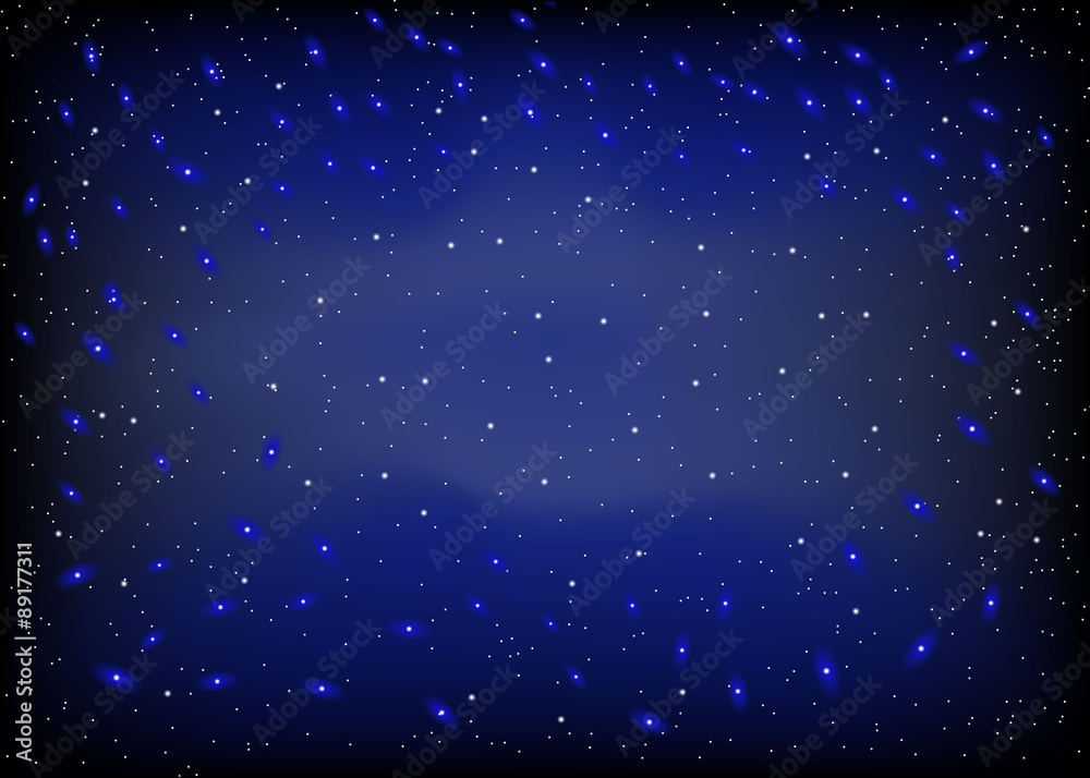abstract vector background with night sky and stars.