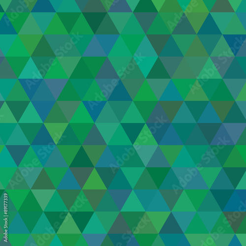  green triangle geometric mosaic card