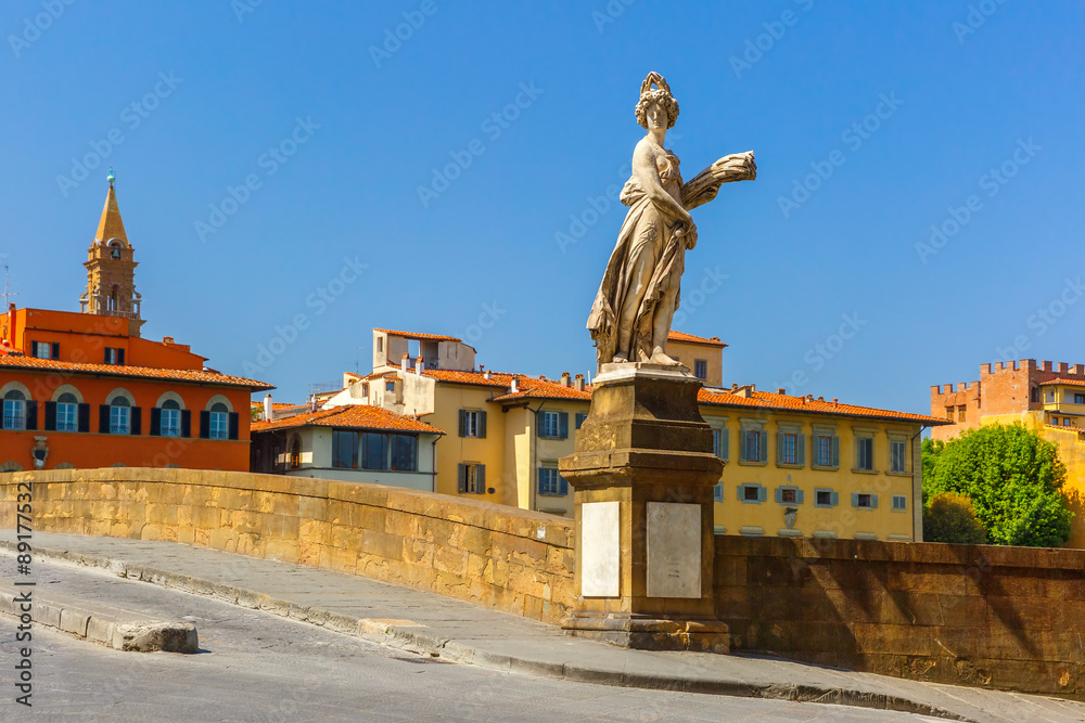 Obraz premium Bridge of Santa Trinita in Florence, Italy