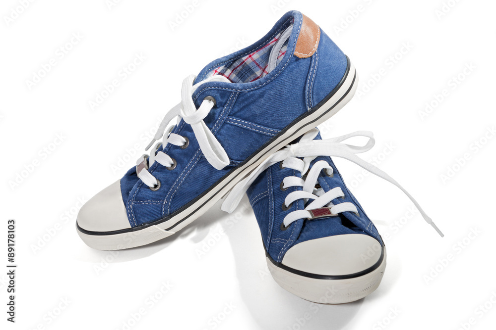 Blue canvas sneakers Blue canvas sneakers