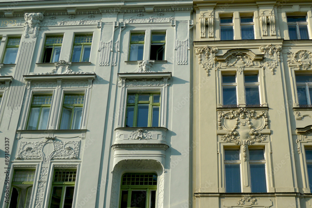 Façades immeubles Prague