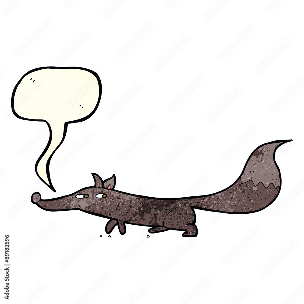 cartoon little fox with speech bubble cartoon little fox with speech bubble