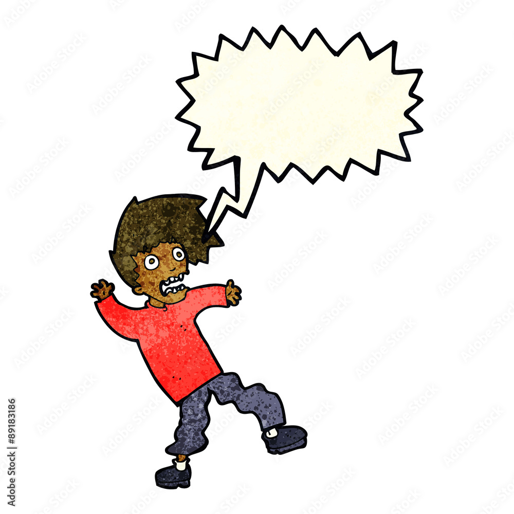 cartoon terrified man with speech bubble cartoon terrified man with speech bubble