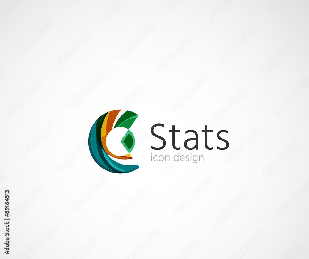 Statistics company logo design. Vector illustration. Statistics company logo design. Vector illustration.