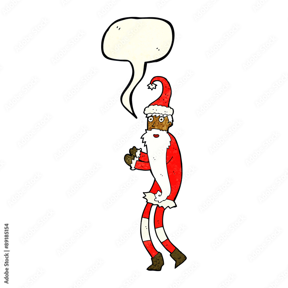 cartoon santa claus with speech bubble cartoon santa claus with speech bubble
