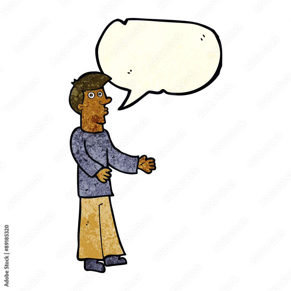 cartoon curious man with speech bubble cartoon curious man with speech bubble