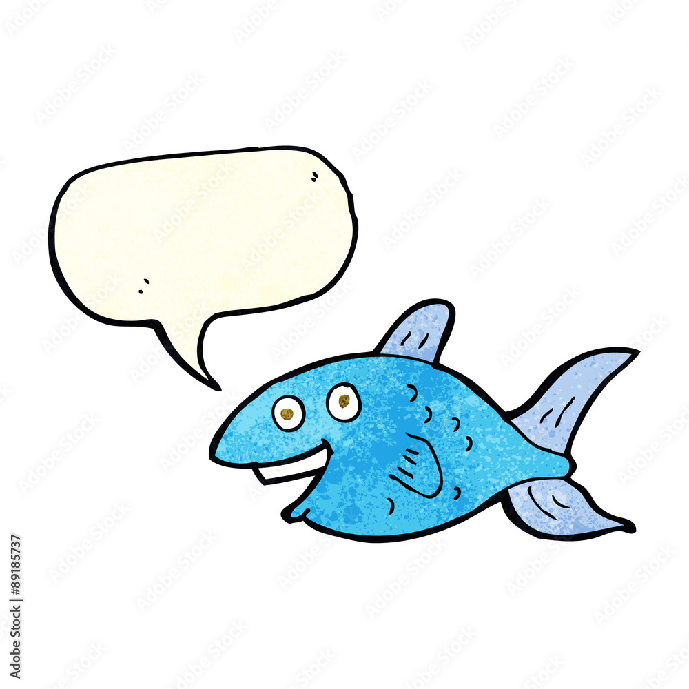 cartoon fish with speech bubble cartoon fish with speech bubble