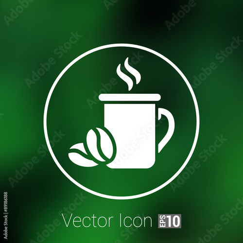 Coffee cup vector logo design template. Cafe shop emblem