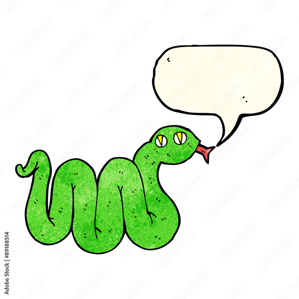 funny cartoon snake with speech bubble funny cartoon snake with speech bubble