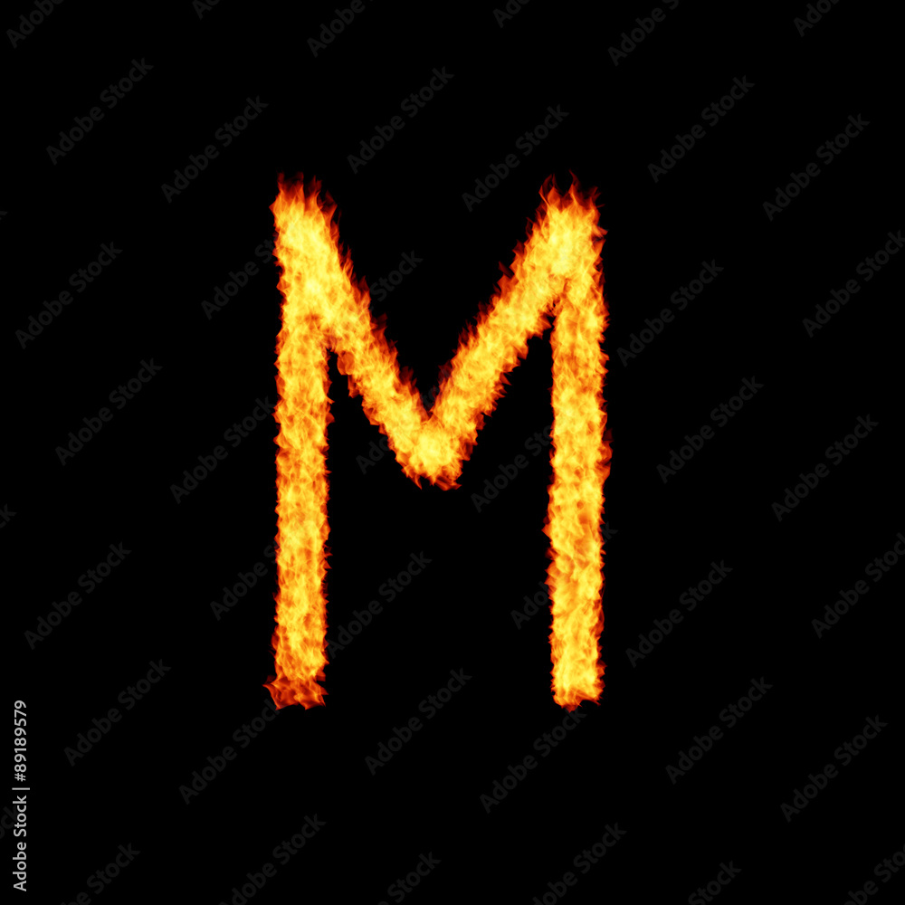 Fototapeta premium Fire letter