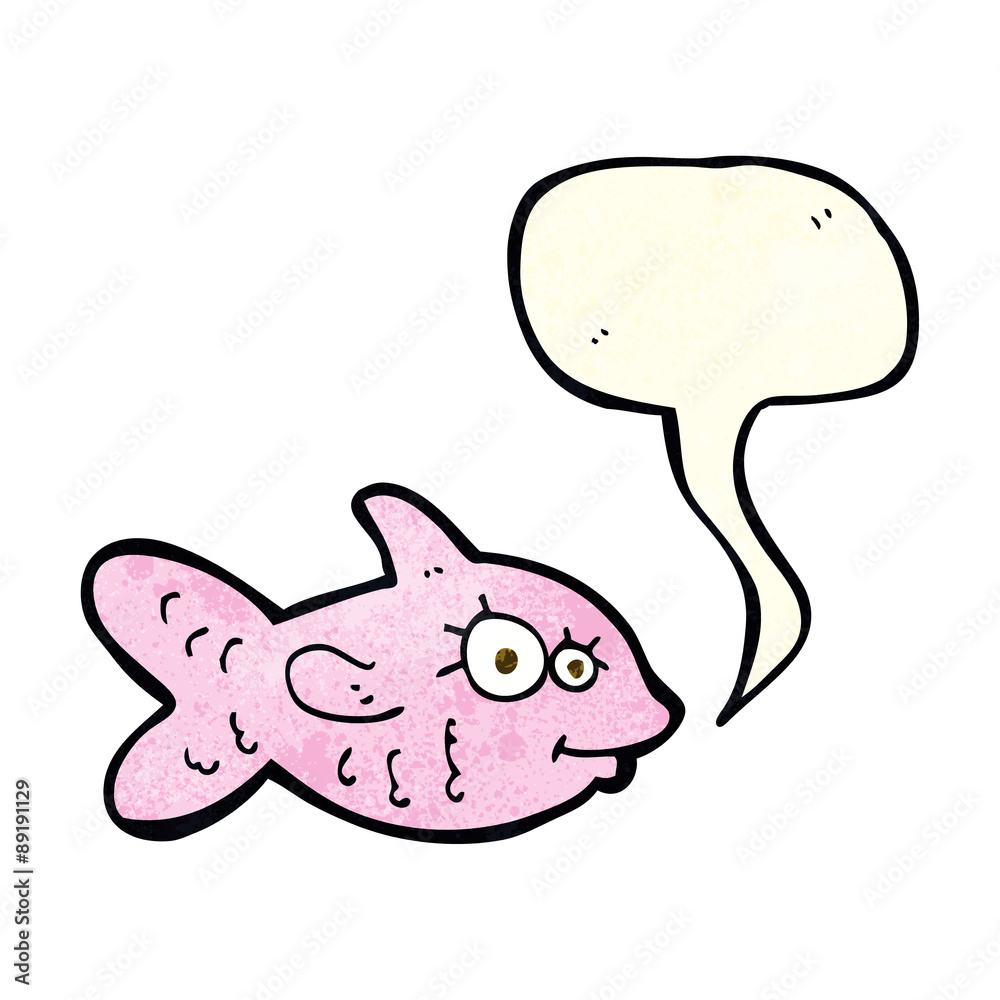 cartoon happy fish with speech bubble cartoon happy fish with speech bubble