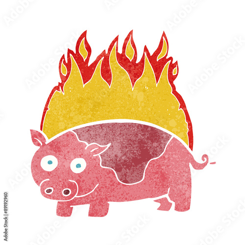 cartoon roast ham
