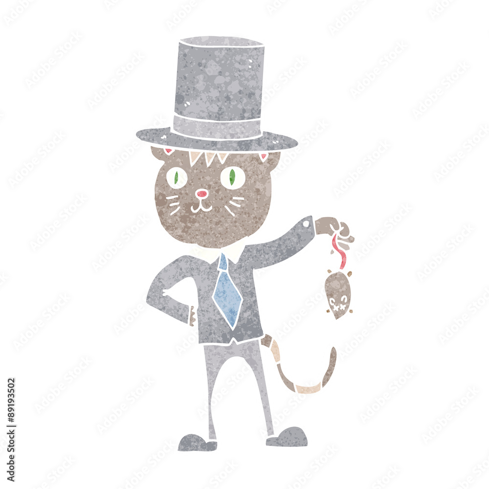Obraz premium cartoon rich cat