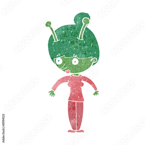 cartoon alien woman