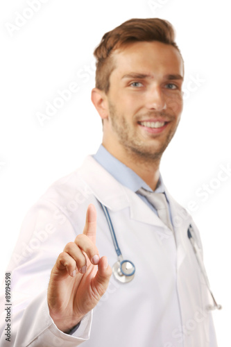 Doctor pointing his finger ...