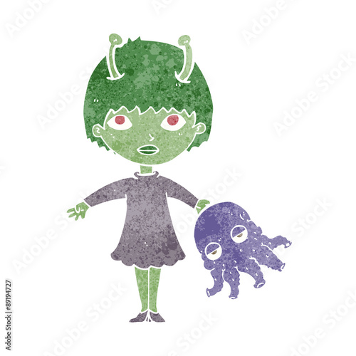 cartoon alien woman