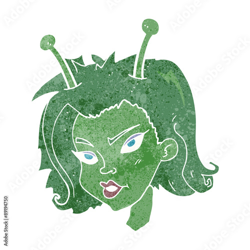 cartoon alien woman