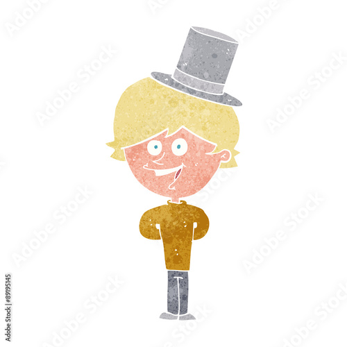 cartoon man wearing top hat