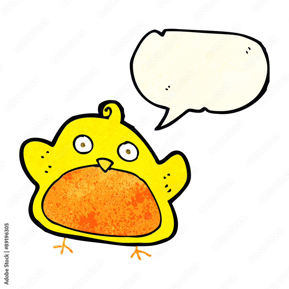 cartoon bird with speech bubble cartoon bird with speech bubble