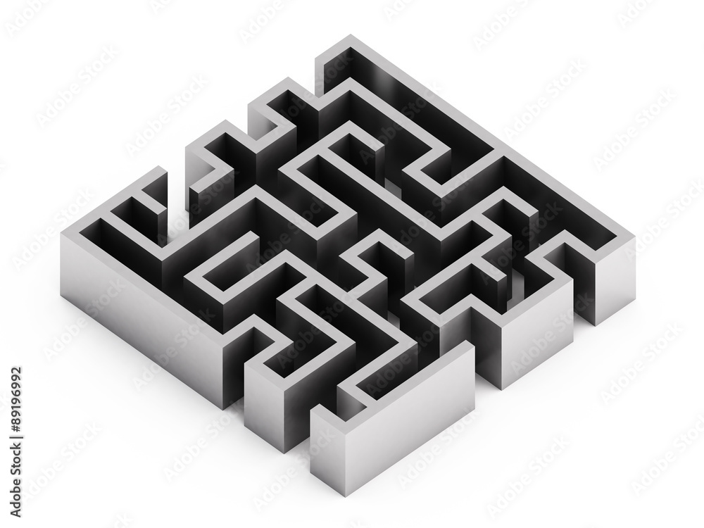 Abstract labyrinth on white background Abstract labyrinth on white background