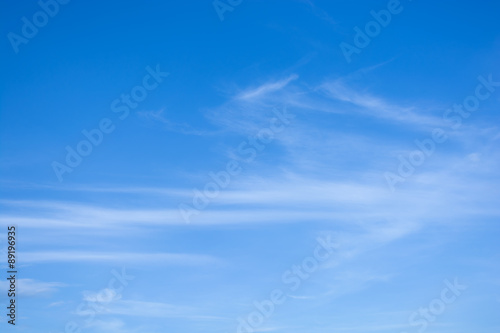 White clouds and blue sky photo