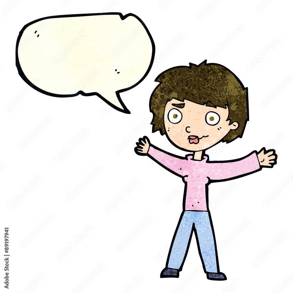 cartoon woman waving arms with speech bubble cartoon woman waving arms with speech bubble