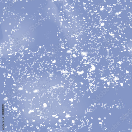 Snow Flurry Seamless Background