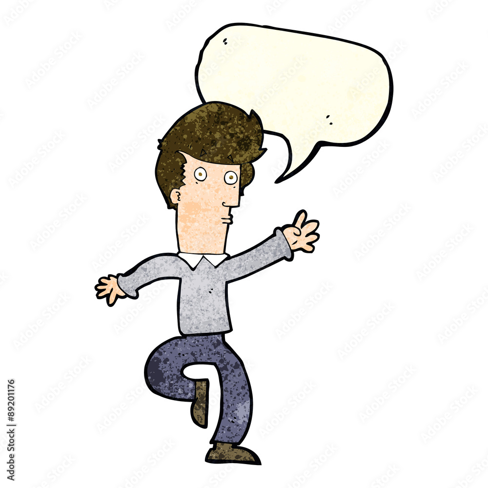cartoon rushing man with speech bubble cartoon rushing man with speech bubble