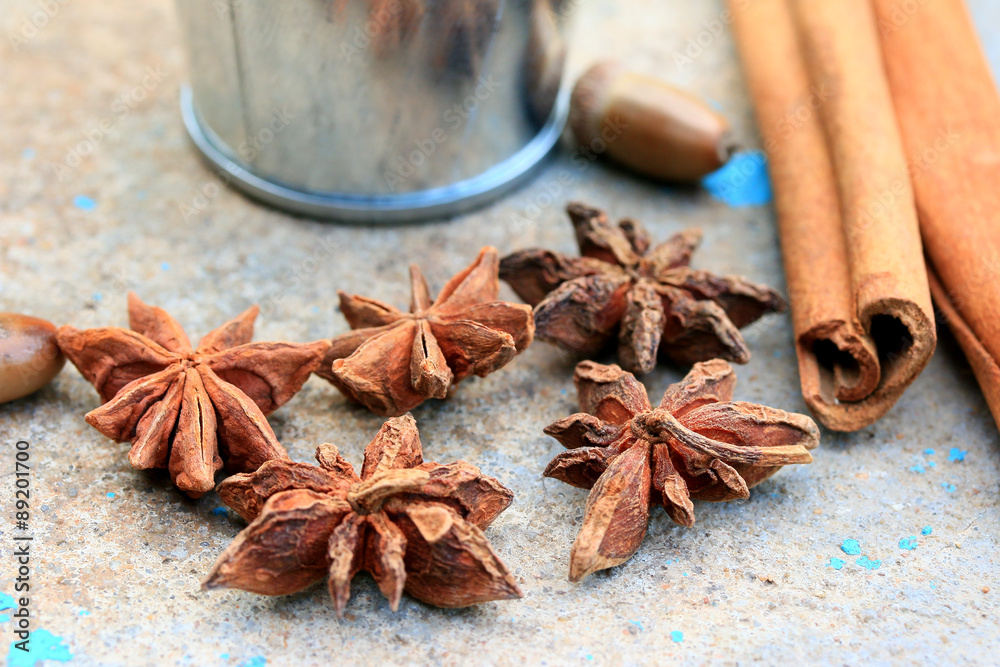star anise and cinnamon star anise and cinnamon