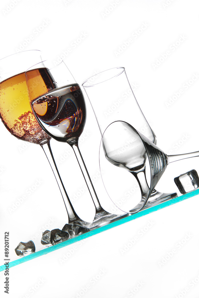 Obraz premium Glasses And Liquids