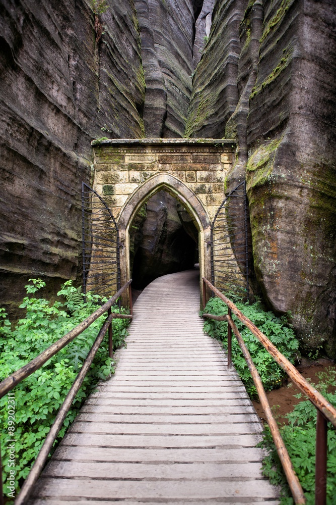 National Park of Adrspach-Teplice rocks. Rock Town. Czech Republic