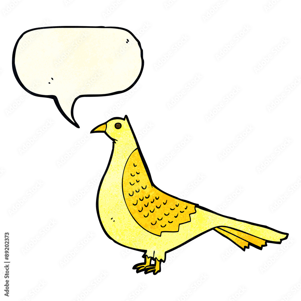 cartoon bird with speech bubble cartoon bird with speech bubble