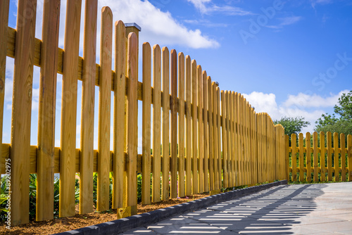 Fence on a terrace photo