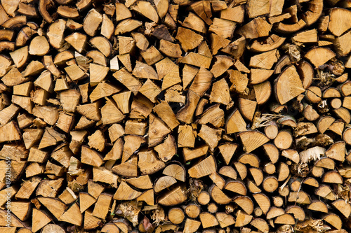 Brennholz Holzlager - Stapel Feuerholz