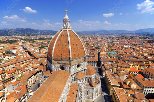 Bild auf Leinwand View of the Cathedral Santa Maria del Fiore in Florence, Italy