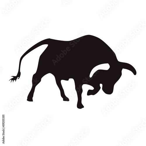 Black bull vector design 