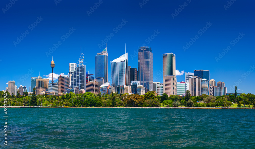 Panoramic view of Sydney central business district. Panoramic view of Sydney central business district.