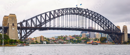 Sydney Harbour Bridge. Steel through arch bridge across Sydney Harbour © Yevgen Belich