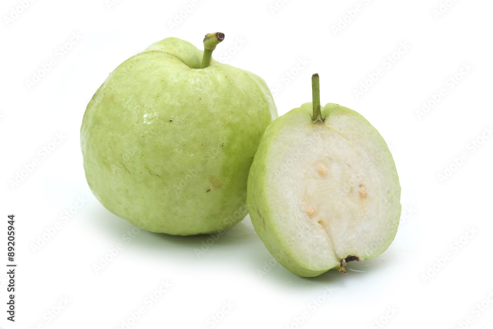 guava fruit isolated on white background guava fruit isolated on white background