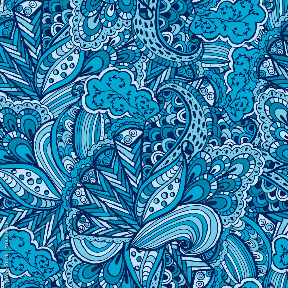 Hand drawn Zentangle seamless pattern. Use for cards, invitation, wallpapers, pattern fills, web pages elements and etc.