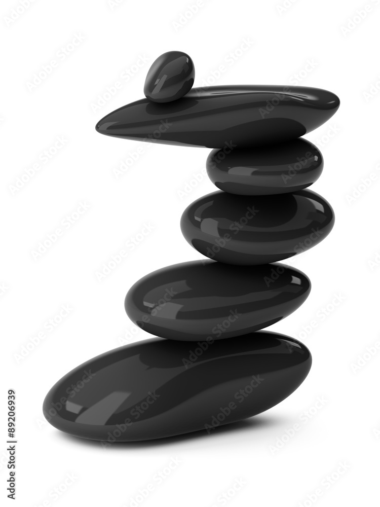Stone tower isolated on white background Stone tower isolated on white background
