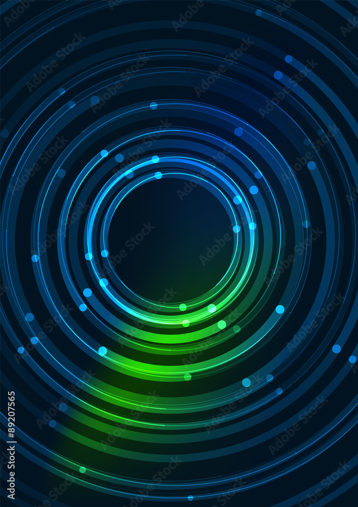 Abstract color glowing lines in dark space with stars and light Abstract color glowing lines in dark space with stars and light