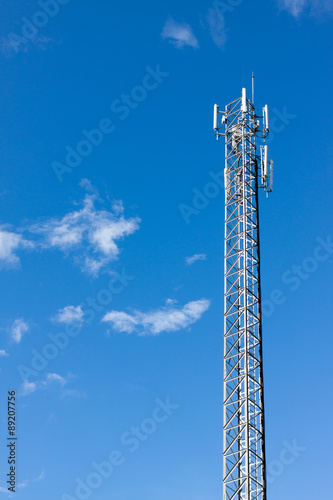 Принти на полотні antenna repeater tower on blue sky
