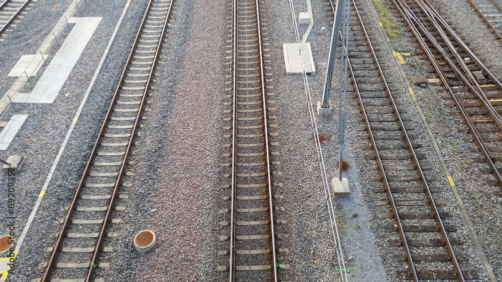 Fototapeta premium Eisenbahn Schienen