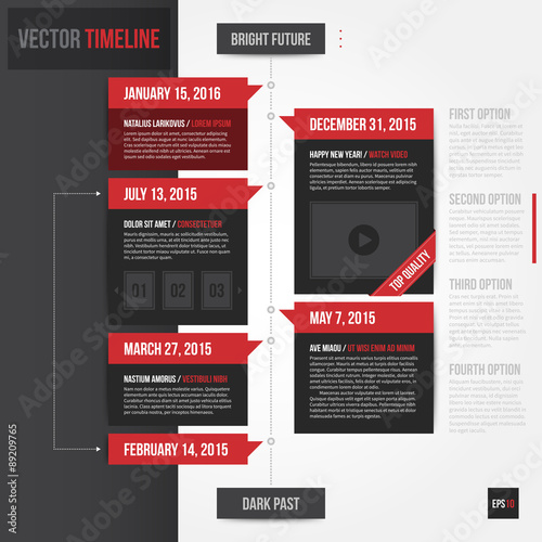 Vertical timeline template. EPS10.