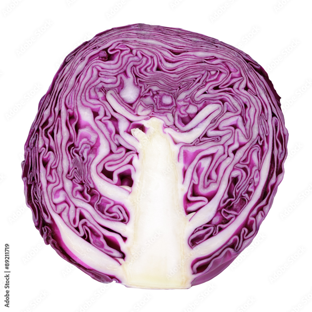 Fototapeta premium red cabbage isolate on white background
