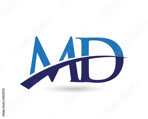 MD Logo Letter Swoosh photo